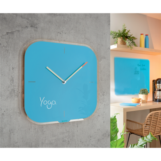 Reloj de pared de cristal silencioso Leitz Cosy 30 x 4 x 30 cm.