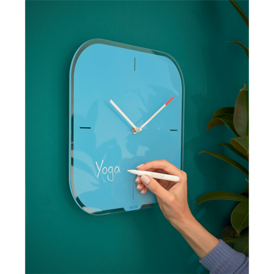 Reloj de pared de cristal silencioso Leitz Cosy 30 x 4 x 30 cm.