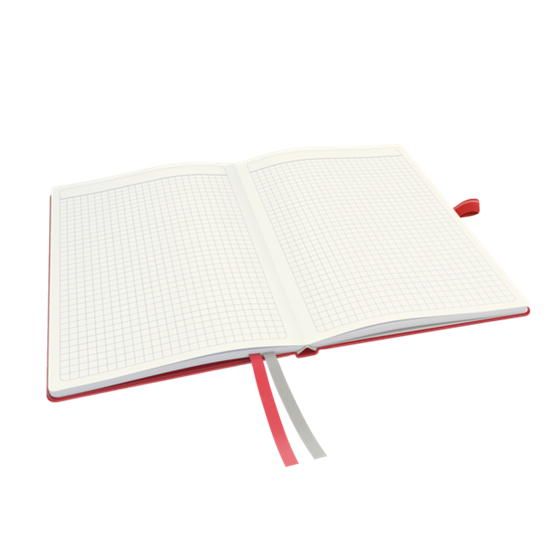Cuaderno Leitz Complete A5 cuadriculado con tapas rígidas Rojo 80 H. 100 g.