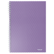 Cuaderno A5 con pauta rayada, encuadernado wiro Esselte Colour'Breeze lavanda 80 H. 80 g.