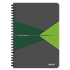 Cuaderno Leitz Office A5 cuadriculado, encuadernación Wiro con tapas rígidas Verde 90 H. 90 g.