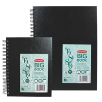 Bloc de espiral Big Book de Derwent A5 Negro 86 h. 110 g. Tapa PP