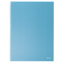 Cuaderno A4 con pauta rayada, encuadernado wiro Esselte Colour'Breeze Azul 80 H. .