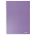 Cuaderno A5 cuadriculado, encuadernado wiro Esselte Colour'Breeze lavanda 80 H. .