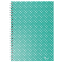 Cuaderno A5 con pauta rayada, encuadernado wiro Esselte Colour'Breeze Verde 80 H. 80 g.