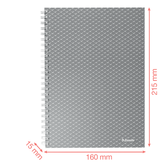 Cuaderno A5 con pauta rayada, encuadernado wiro Esselte Colour'Breeze Verde 80 H. 80 g.