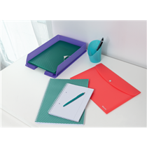 Cuaderno A5 con pauta rayada, encuadernado wiro Esselte Colour'Breeze Azul 80 H. 80 g.