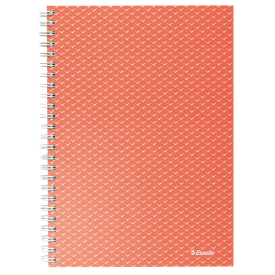 Cuaderno A5 con pauta rayada, encuadernado wiro Esselte Colour'Breeze coral 80 H. 80 g.