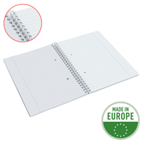 Cuaderno A5 con pauta rayada, encuadernado wiro Esselte Colour'Breeze coral 80 H. 80 g.
