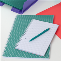 Cuaderno A5 cuadriculado, encuadernado wiro Esselte Colour'Breeze Azul 80 H. .