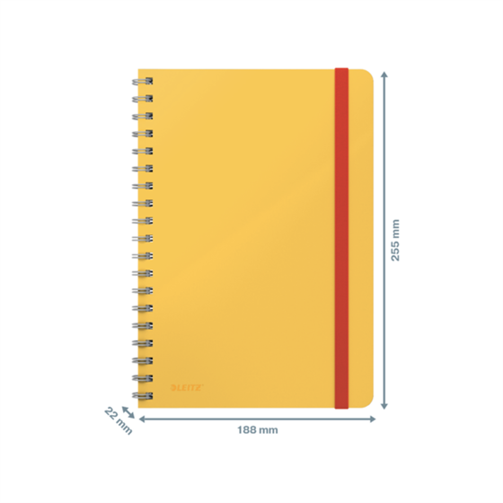 Cuaderno Leitz Cosy Touch con rayas, con encuadernación wiro B5 80 H. Papel de 100 grs, certificado FSC®.