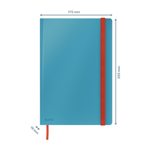 Cuaderno Leitz Cosy Touch cuadriculado con tapa dura B5 80 H. Papel de 100 grs, certificado FSC®.