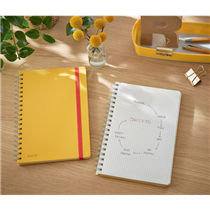 Cuaderno Leitz Cosy Touch cuadriculado, con encuadernación wiro B5 80 H. Papel de 100 grs, certificado FSC®.