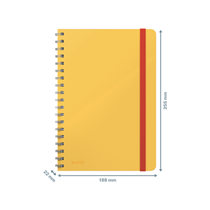 Cuaderno Leitz Cosy Touch cuadriculado, con encuadernación wiro B5 80 H. Papel de 100 grs, certificado FSC®.