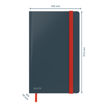 Cuaderno Leitz Cosy Touch con rayas con tapa dura A5 80 H. Papel de 100 grs, certificado FSC®.
