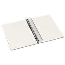 Cuaderno Leitz Office A4 con rayas, encuadernación Wiro con tapa rígidas Gris 90 H. 90 g.