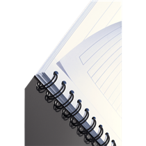 Cuaderno Leitz Office A4 con rayas, encuadernación Wiro con tapa rígidas Gris 90 H. 90 g.
