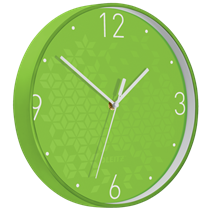 Reloj de pared silencioso Leitz WOW Verde 29 x 4,3 x 29 cm.