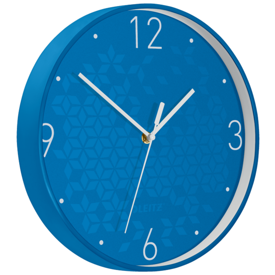 Reloj de pared silencioso Leitz WOW Azul 29 x 4,3 x 29 cm.