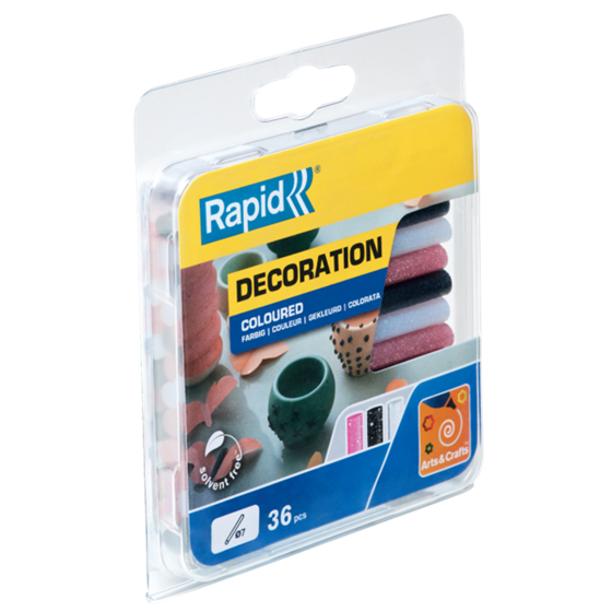 Barras De Cola Rapid 7 Mm Colores Purpurina 36 Barras