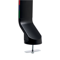 Brazo SmartFit® de ahorro de espacio para dos monitores Plata
