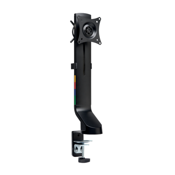 Brazo SmartFit® de ahorro de espacio para un monitor Plata