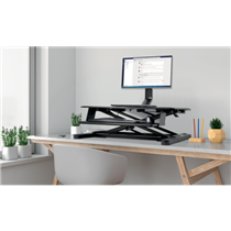 Brazo SmartFit® de ahorro de espacio para un monitor Plata
