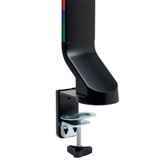 Brazo SmartFit® de ahorro de espacio para un monitor Plata