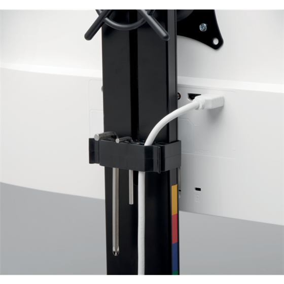Brazo SmartFit® de ahorro de espacio para un monitor Plata