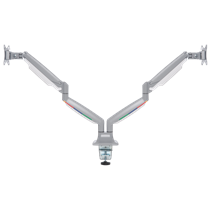 Brazo SmartFit® de altura ajustable con controles de un solo toque para dos monitores Gris