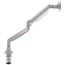 Brazo SmartFit® de altura ajustable con controles de un solo toque para monitor individual Gris