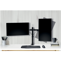 Brazo SmartFit® Ergo extensible para dos monitores Negro