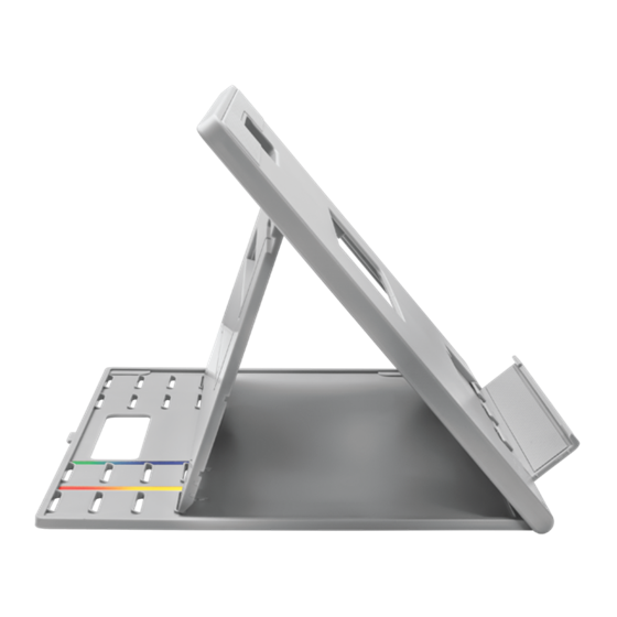 Elevador y soporte enfriador ergonómicos y ajustables para portátiles de hasta 17 pulgadas SmartFit® Easy Riser™ Go - Gris claro