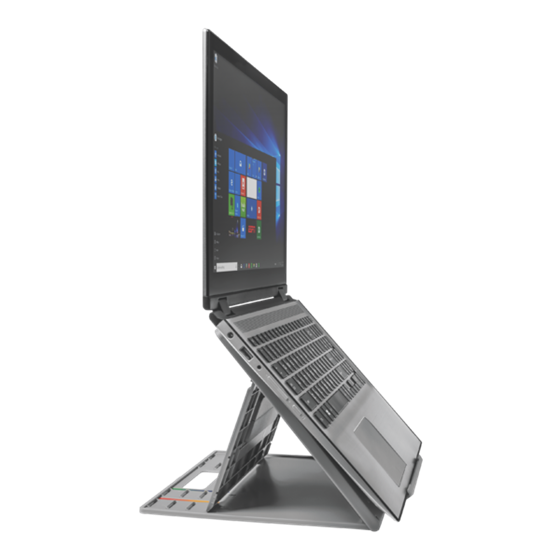 Elevador y soporte enfriador ergonómicos y ajustables para portátiles de hasta 17 pulgadas SmartFit® Easy Riser™ Go - Gris claro
