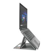 Elevador y soporte enfriador ergonómicos y ajustables para portátiles de hasta 17 pulgadas SmartFit® Easy Riser™ Go - Gris claro