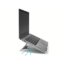 Elevador y soporte enfriador ergonómicos y ajustables para portátiles de hasta 17 pulgadas SmartFit® Easy Riser™ Go - Gris claro