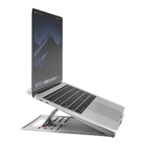 Elevador y soporte enfriador ergonómicos y ajustables para portátiles o tabletas de hasta 14 pulgadas SmartFit® Easy Riser™ Go -