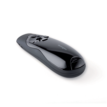 Presentador inalámbrico Expert con puntero láser rojo y control de cursor Negro