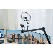 Soporte con abrazadera telescópico para micrófonos, cámaras web y sistemas de iluminación Kensington A1000 