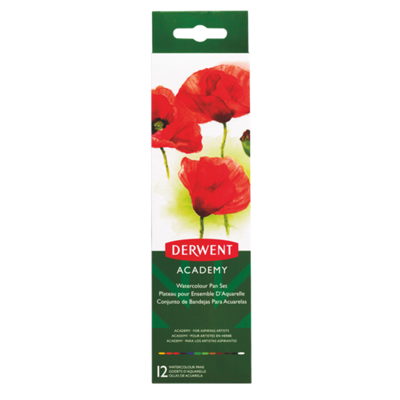 Acuarelas Academy De Derwent (Caja De 12 Pastillas)