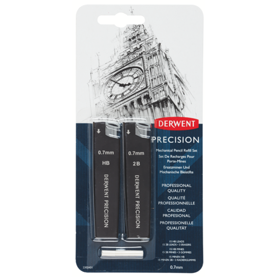 Juego De Recambios De Portaminas Precision De Derwent Hb 0,7