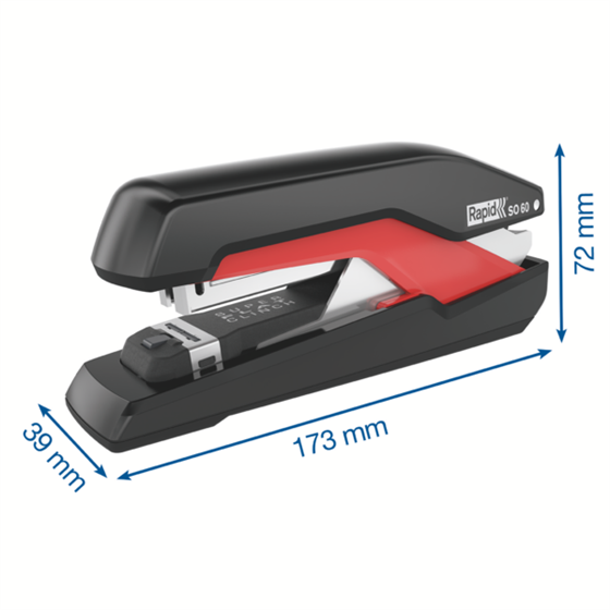 Grapadora Modelo Supreme So60 Fullstrip De Rapid Negro/Rojo