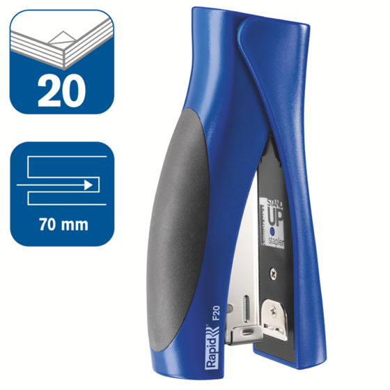 Grapadora Vertical Ultimate F20 Rapid Azul