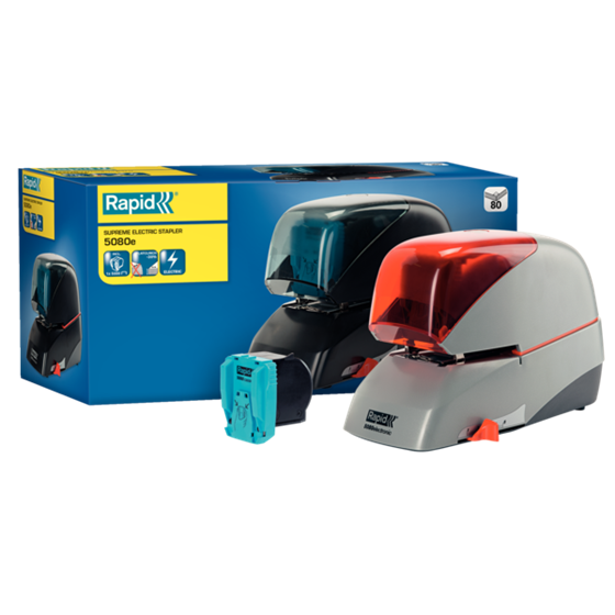 Grapadora Eléctrica Supreme De Rapid R5080E Plata/ Naranja