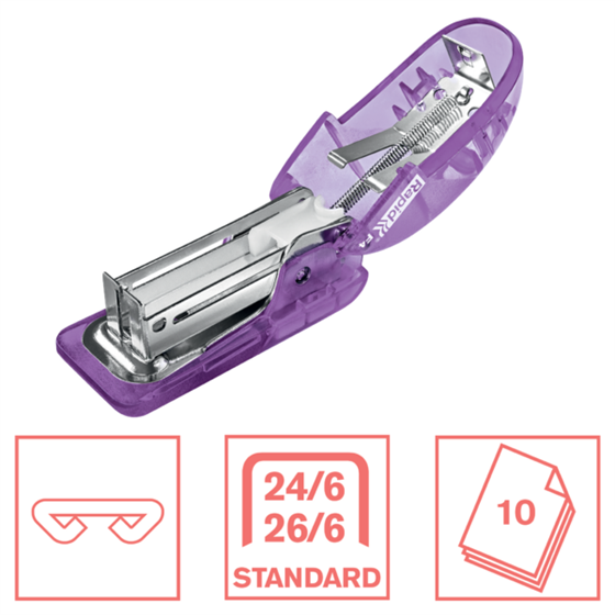 Mini Grapadora Rapid Colour'Breeze F4 Lavanda