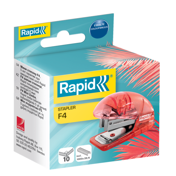 Mini Grapadora Rapid Colour'Breeze F4 Lavanda