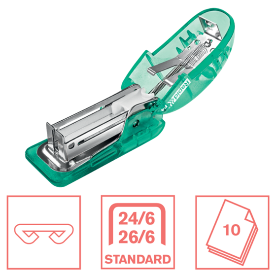 Mini Grapadora Rapid Colour'Breeze F4 Verde