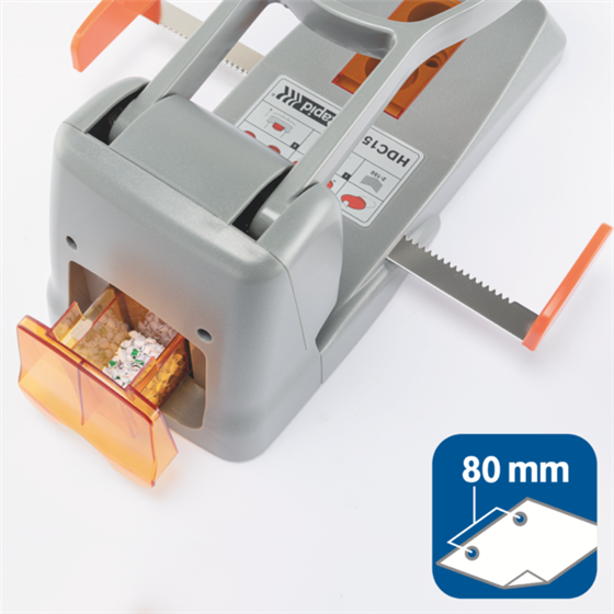 Taladro Para Gruesos Supreme De Rapid Hdc150/2 Orificios Plata/ Naranja 150 Hojas