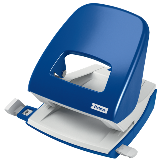 Taladro Metálico De Oficina Mod. 62 De Petrus Azul 3 Mm/30 Hojas (Papel 80 Grs.)