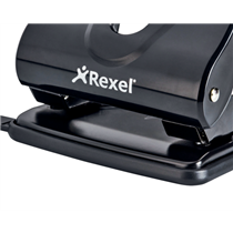 Taladro De Plástico Reciclado De 2 Punzones Rexel Ecodesk Capacidad 20 Hojas Negro